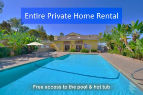 Entire Private 3-BR Family Home Free Pool, Tub and Parking